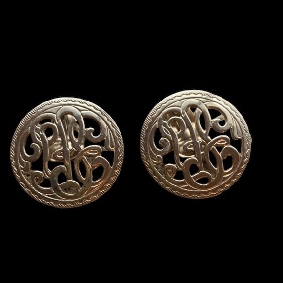 Vintage Round Gold Tone Clip On Earrings Costume Fashion Jewelry - Picture 2 of 5